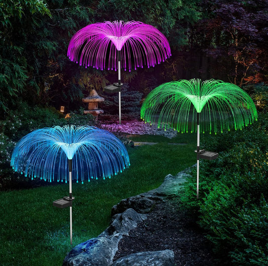 Jellyfish Solar Garden Light Metal Stand Multicolour