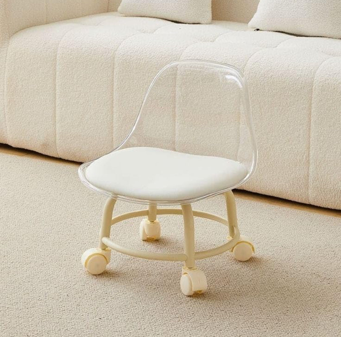 Acrylic 360° Rotatable Transparent Chair