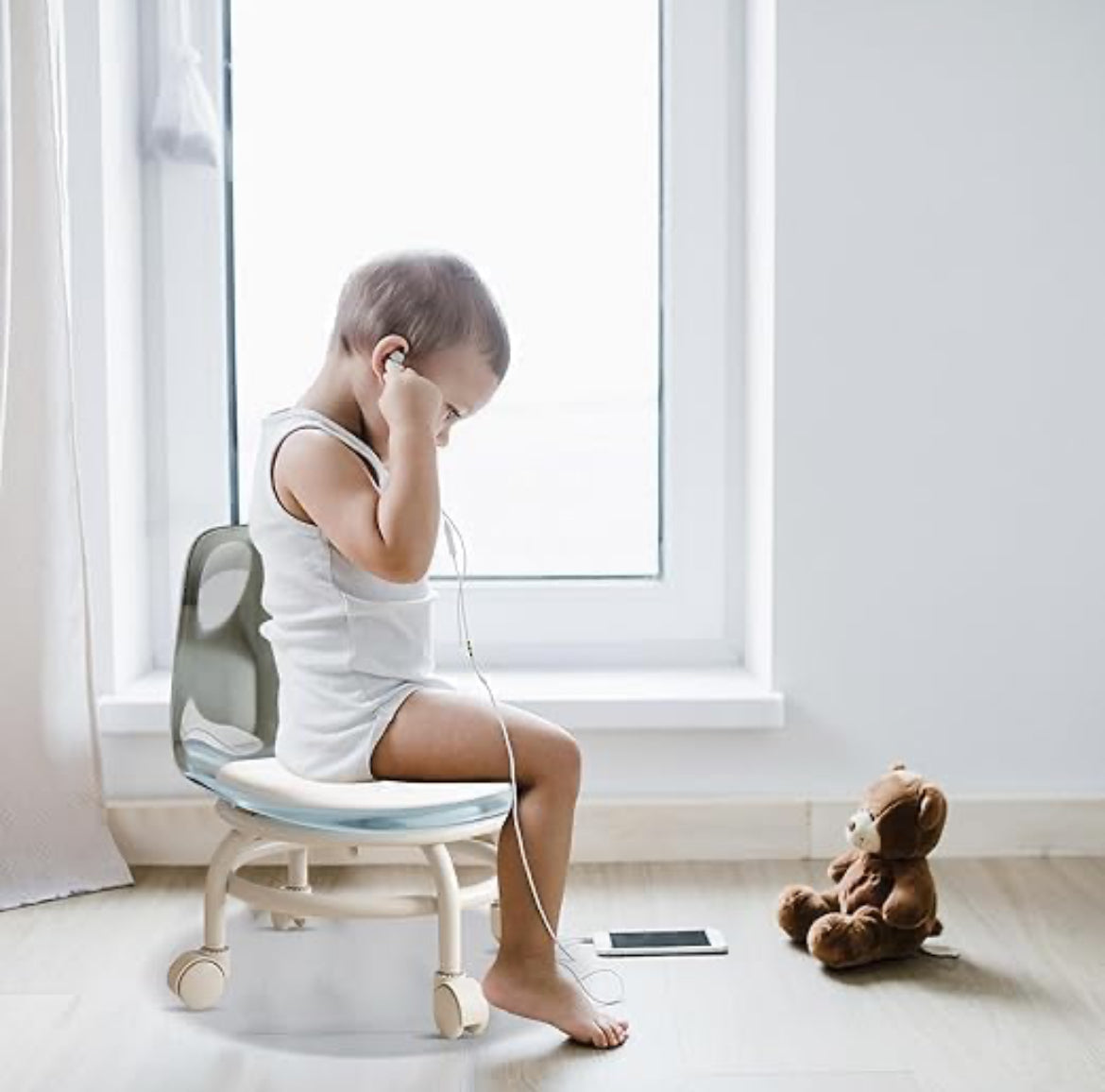 Acrylic 360° Rotatable Transparent Chair